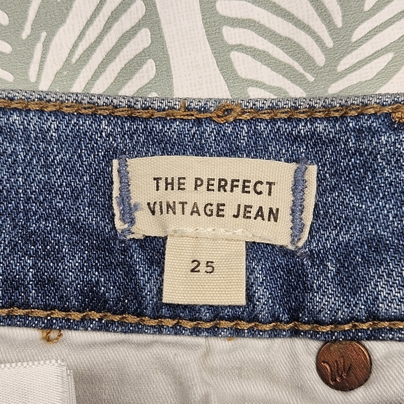 Madewell The Perfect Vintage Jeans Blue Distressed Jeans, Size 25 - Picture 5 of 8